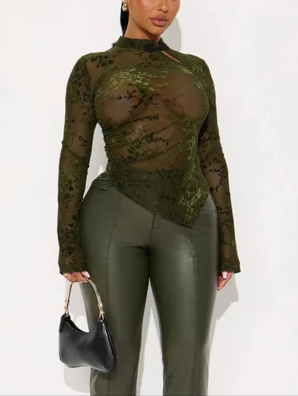 Green Sheer Top
